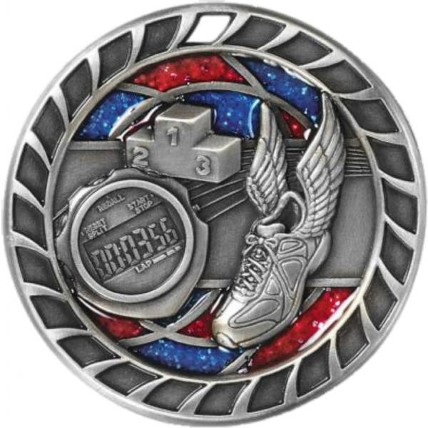 2 1/2" Track Glitter Series Award Medal #3