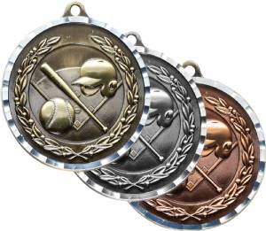 Diamond Cut Baseball Award Medal