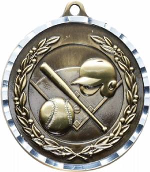 Diamond Cut Baseball Award Medal #2