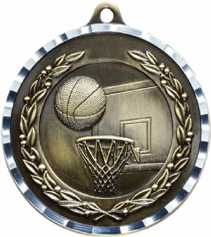 Diamond Cut Basketball Award Medal #2