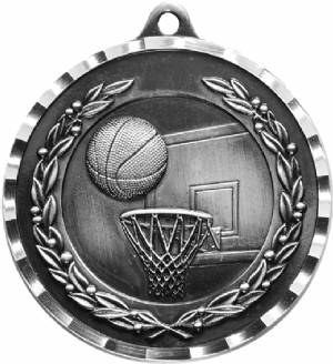 Diamond Cut Basketball Award Medal #3