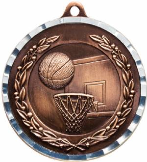 Diamond Cut Basketball Award Medal #4