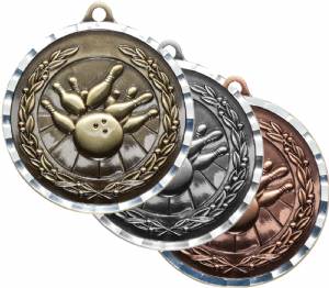 Diamond Cut Bowling Award Medal #1