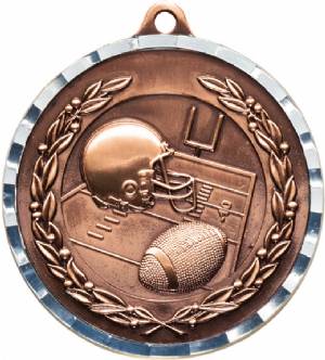 Diamond Cut Football Award Medal #4