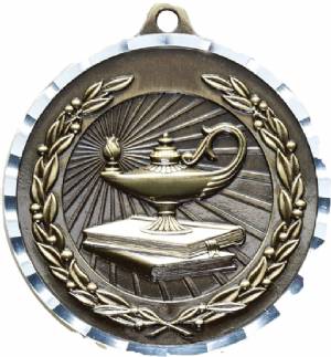 Diamond Cut Lamp of Knowledge Award Medal #2