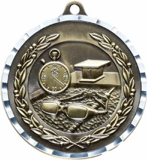 Diamond Cut Swimming Award Medal #2