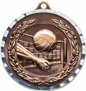 Diamond Cut Volleyball Award Medal #4