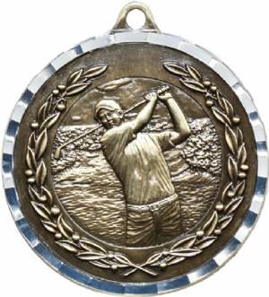 Diamond Cut Male Golf Award Medal #2