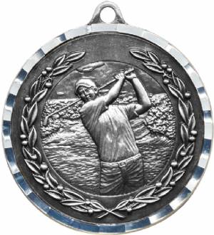 Diamond Cut Male Golf Award Medal #3