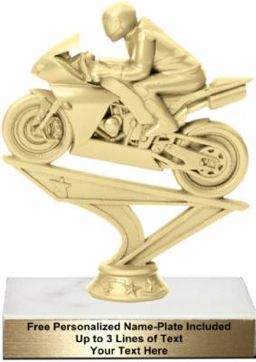 5 3/4" Racing Motorcycle Trophy Kit
