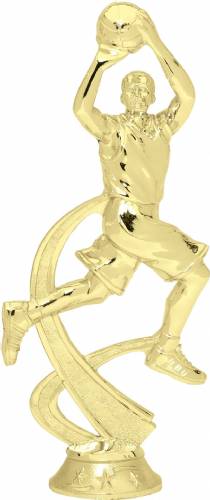 Gold 7" Male Basketball Motion Trophy Figure