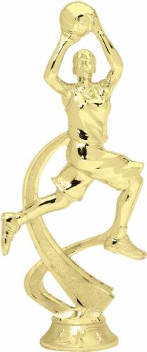 Gold 7" Female Basketball Motion Trophy Figure