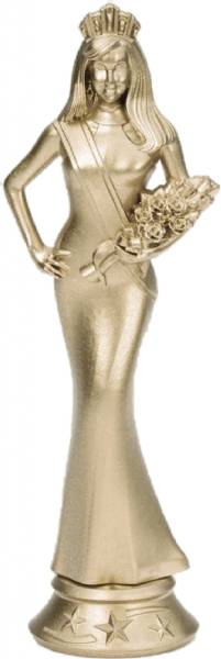 6" Beauty Queen Gold Trophy Figure