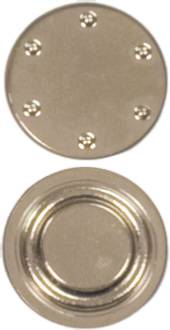Metal 11/16" Diameter Round Magnet with Adhesive