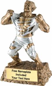 6 3/4" Monster Hand Painted Resin Victory Trophy