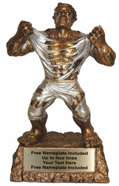 9" Large Monster Hand Painted Resin Victory Trophy