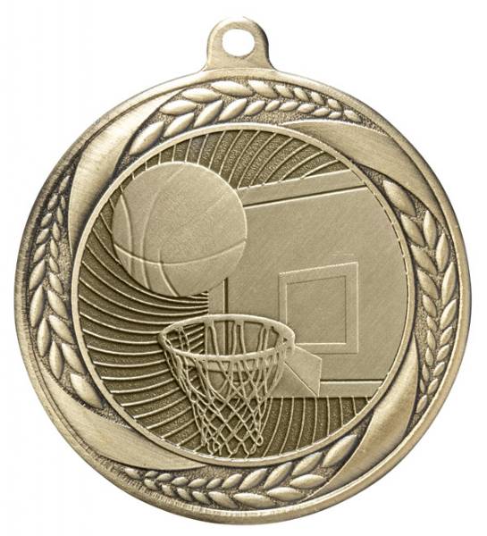 2 1/4" Basketball Laurel Wreath Award Medal #2