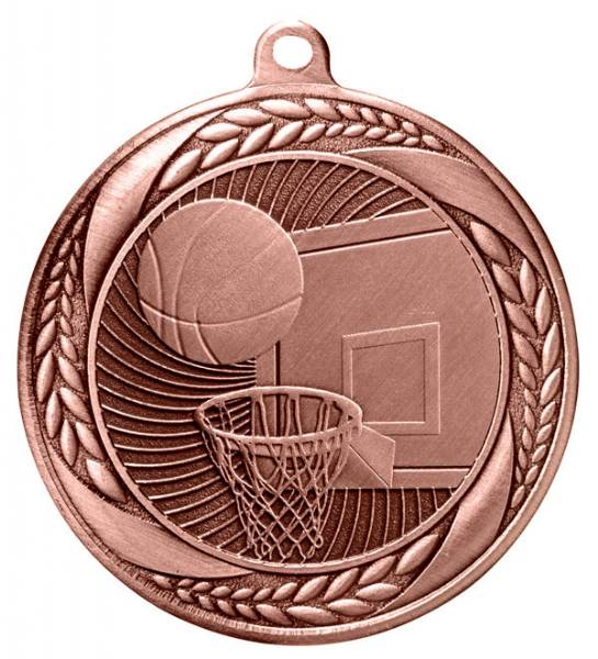 2 1/4" Basketball Laurel Wreath Award Medal #4