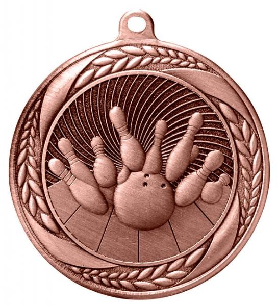 2 1/4" Bowling Laurel Wreath Award Medal #4