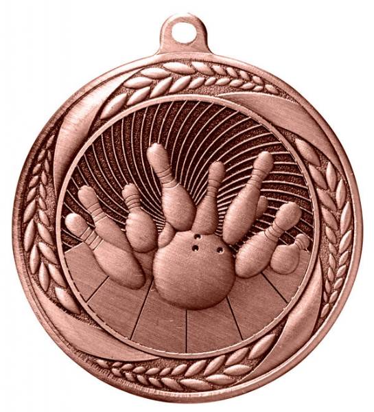 2 1/4" Bowling Laurel Wreath Award Medal #4