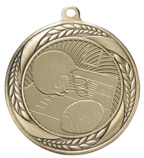 2 1/4" Football Laurel Wreath Award Medal
