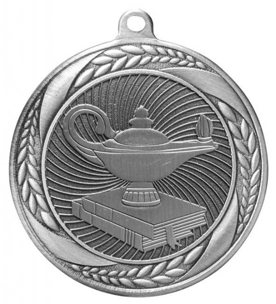 2 1/4" Lamp of Knowledge Laurel Wreath Award Medal #3