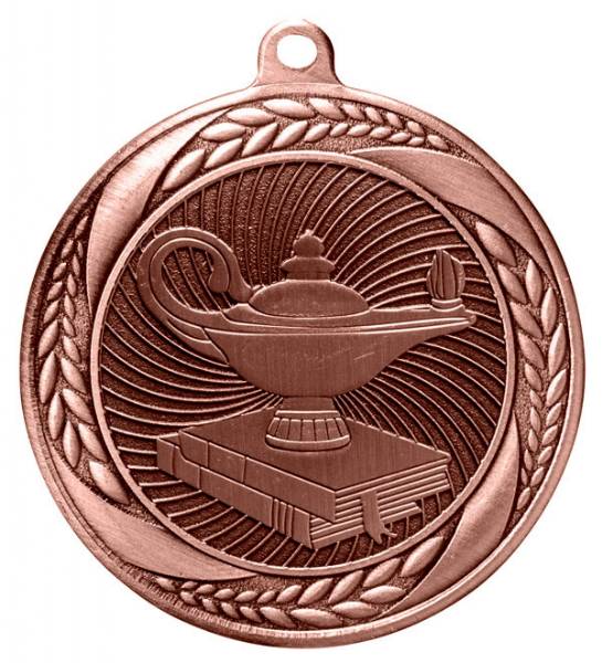 2 1/4" Lamp of Knowledge Laurel Wreath Award Medal #4