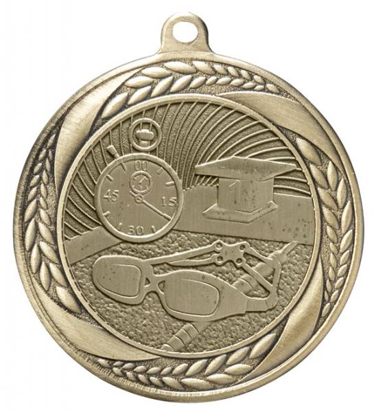 2 1/4" Swimming Laurel Wreath Award Medal #2
