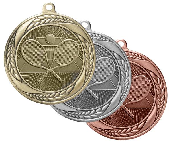 2 1/4" Tennis Laurel Wreath Award Medal