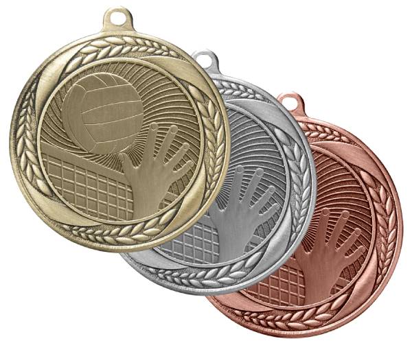 2 1/4" Volleyball Laurel Wreath Award Medal