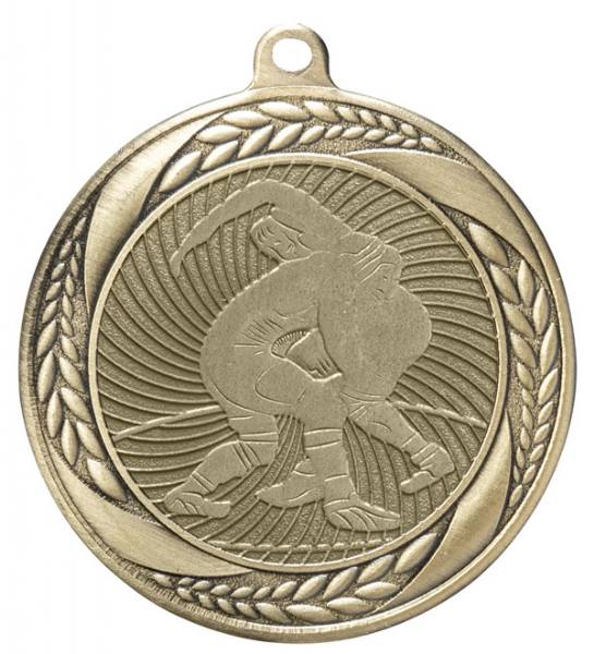2 1/4" Wrestling Laurel Wreath Award Medal #2