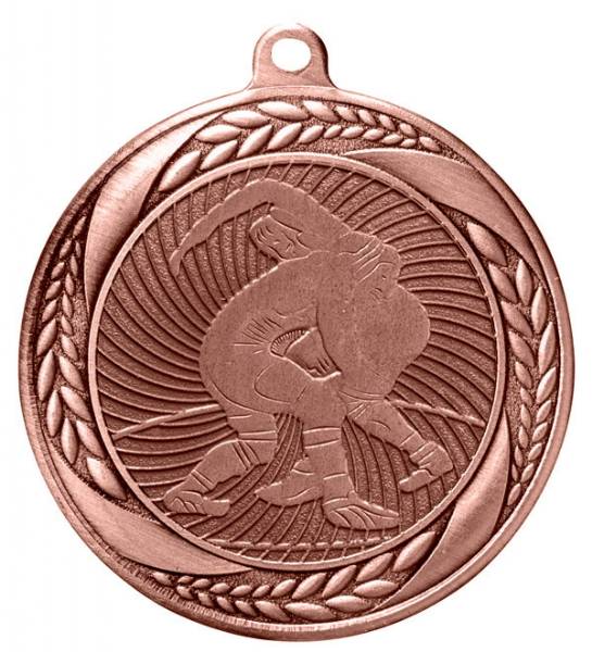 2 1/4" Wrestling Laurel Wreath Award Medal #4