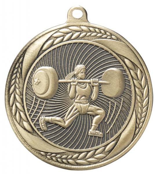 2 1/4" Female Weightlifting Laurel Wreath Award Medal #2