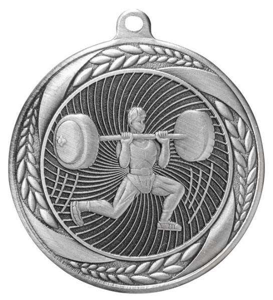 2 1/4" Male Weightlifting Laurel Wreath Award Medal #3