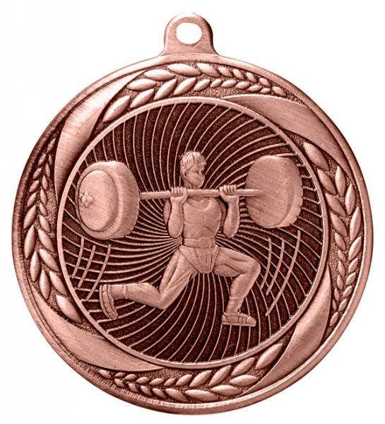 2 1/4" Male Weightlifting Laurel Wreath Award Medal #4