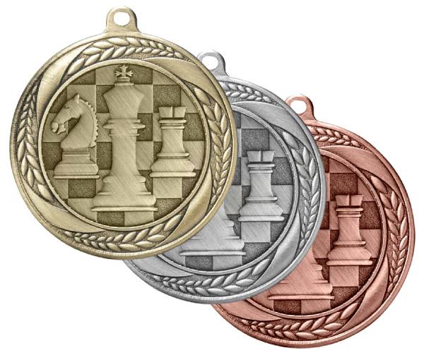 2 1/4" Chess Laurel Wreath Award Medal