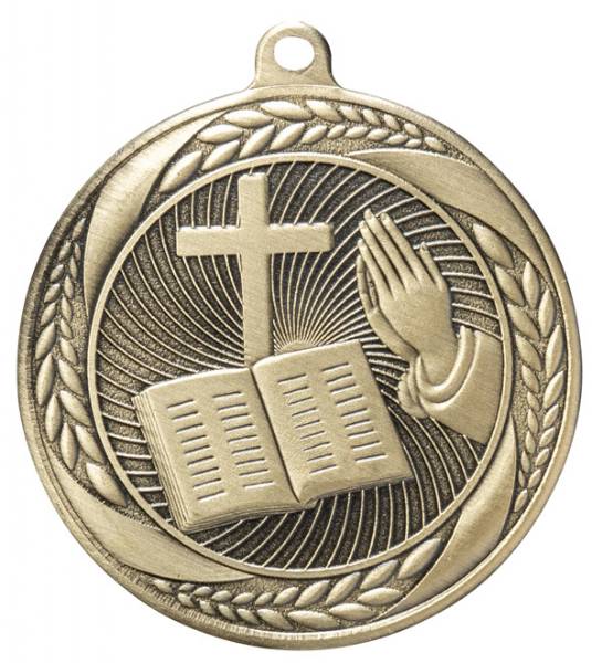 2 1/4" Religion Laurel Wreath Award Medal