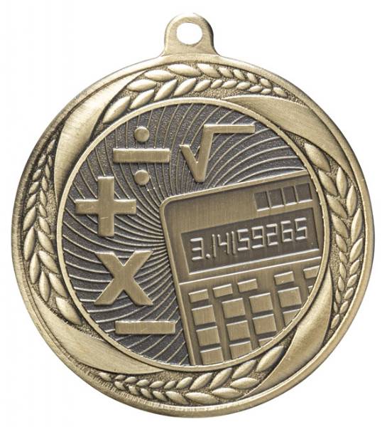 2 1/4" Mathematics Laurel Wreath Award Medal #2