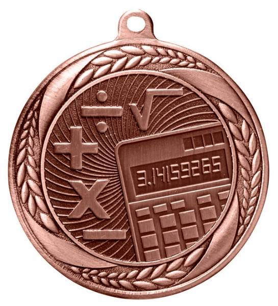 2 1/4" Mathematics Laurel Wreath Award Medal #4