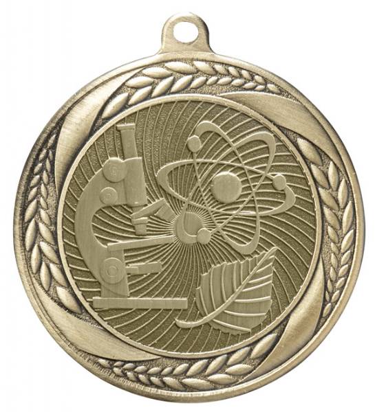 2 1/4" Science Laurel Wreath Award Medal #2