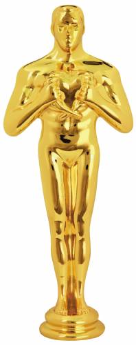 8 3/4" Metal Achievement Male Gold Trophy Figure