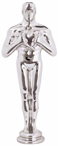8 3/4" Metal Achievement Male Silver Trophy Figure
