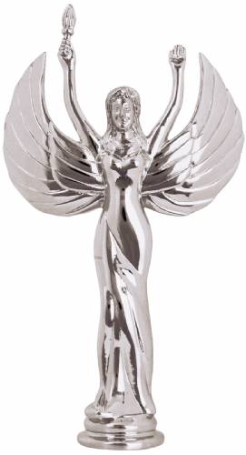 5 3/4" Metal Victory Female Silver Trophy Figure