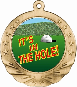 3D Golf Motion Award Medal 2 3/4"
