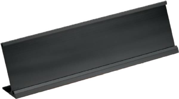 Black Aluminum Desk Sign Bracket 2" x 8"