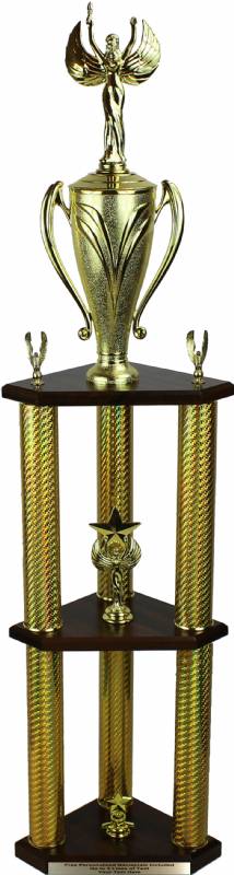 HUGE tall Martial Arts Award Trophy Kick Boxing Tier Column FREE engraving 