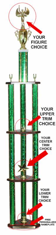 3 Post Trophy Kit - Multi Tier P331060CWA #2