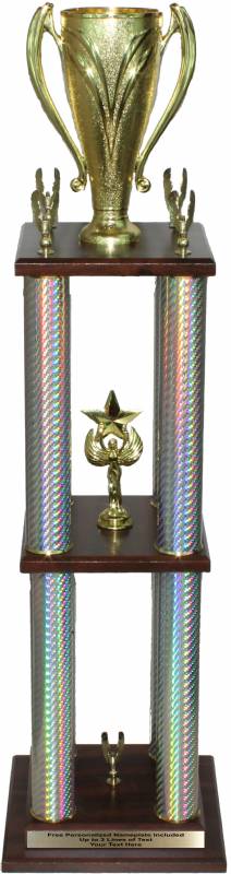 Walnut Trophy Base - 4 Tier - Trophies and Awards with Expert Engraving and  Imprinting