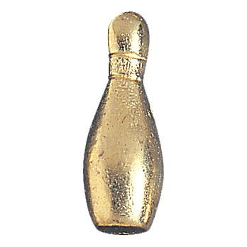 Gold Bowling Lapel Chenille Insignia Pin - Metal