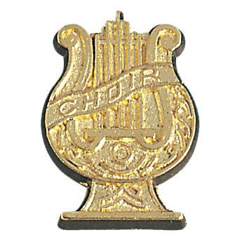 Gold Choir Lapel Chenille Insignia Pin - Metal